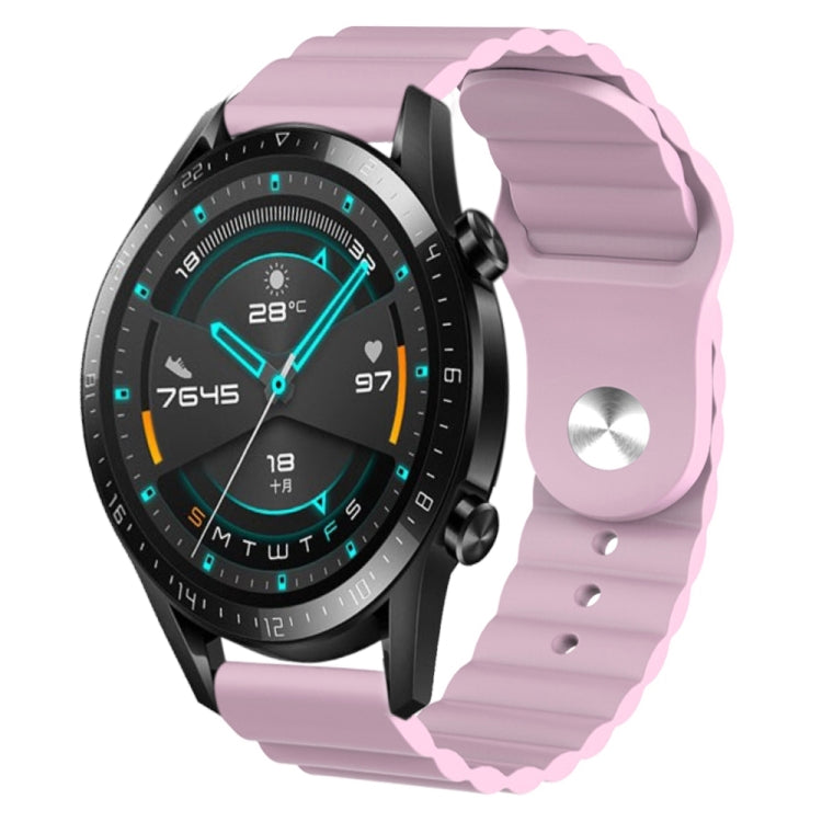 For Huawei GT2 46mm 22mm Corrugated Silicone Watch Band