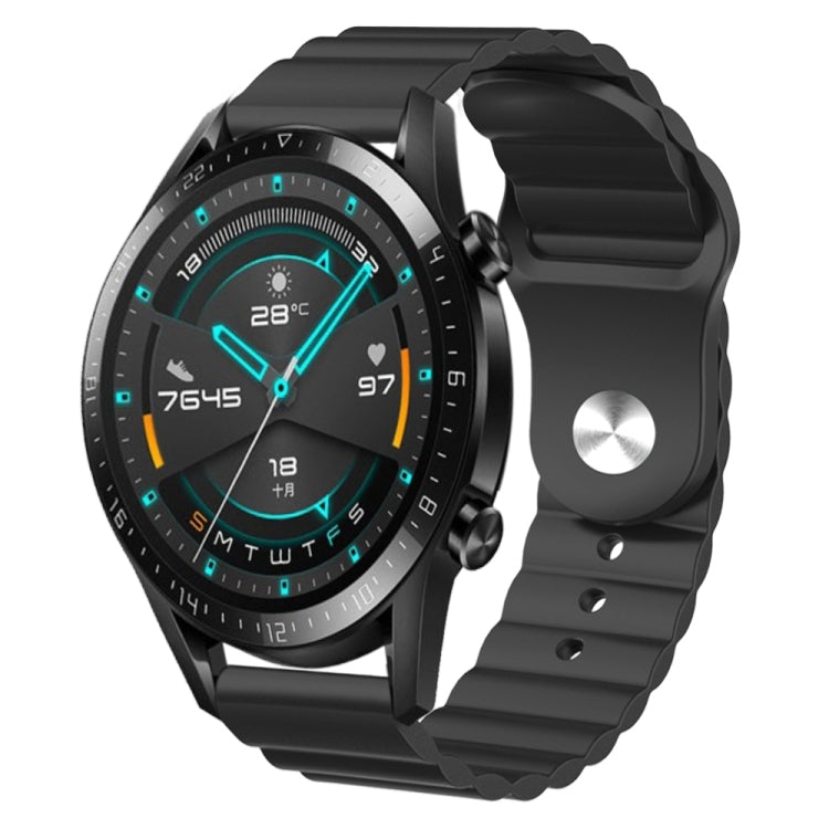 For Huawei GT2 46mm 22mm Corrugated Silicone Watch Band