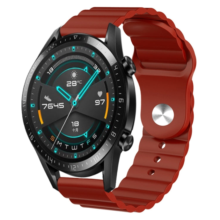 For Huawei GT2 46mm 22mm Corrugated Silicone Watch Band