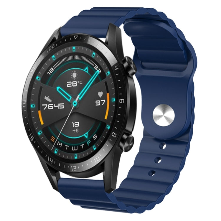 For Huawei GT2 46mm 22mm Corrugated Silicone Watch Band