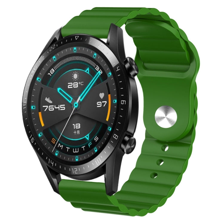 For Huawei GT2 46mm 22mm Corrugated Silicone Watch Band