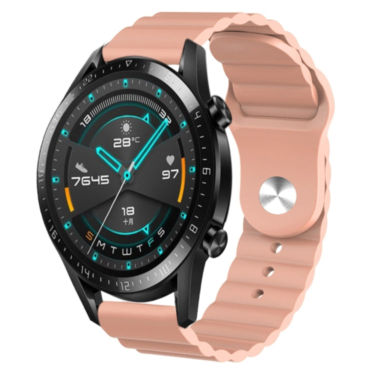 For Huawei GT2 46mm 22mm Corrugated Silicone Watch Band