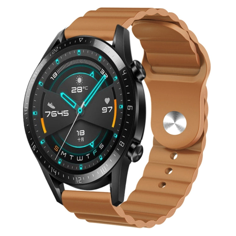For Huawei GT2 46mm 22mm Corrugated Silicone Watch Band