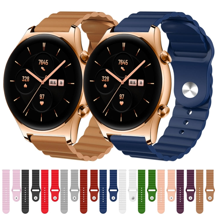 For Honor Watch GS 3 22mm Corrugated Silicone Watch Band
