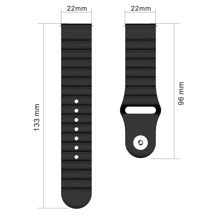 For Honor Watch GS 3 22mm Corrugated Silicone Watch Band