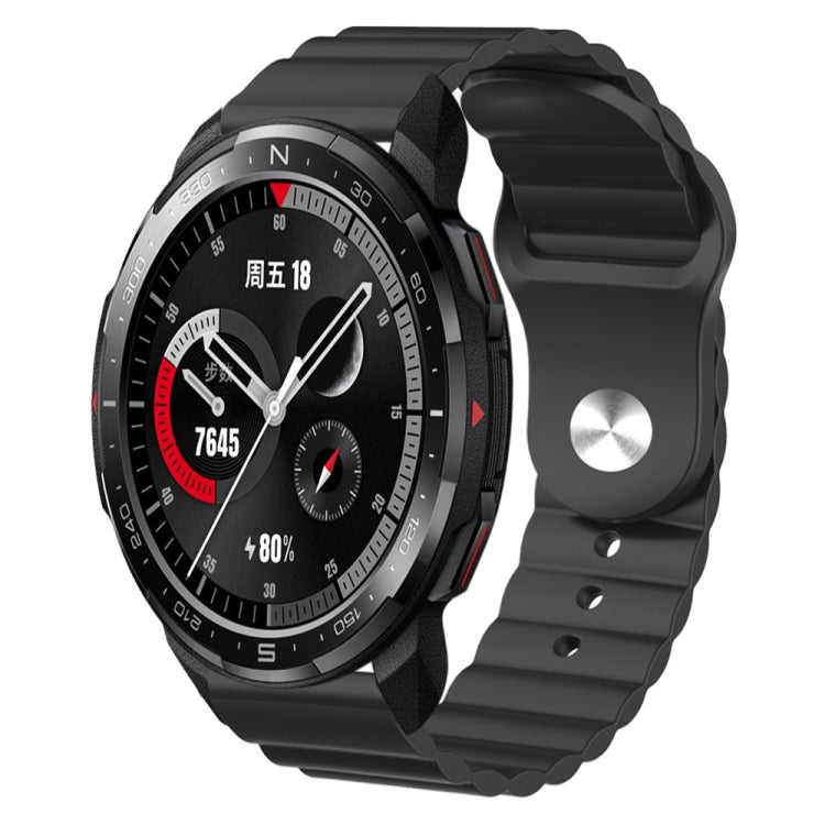 For Honor Watch GS Pro 22mm Corrugated Silicone Watch Band
