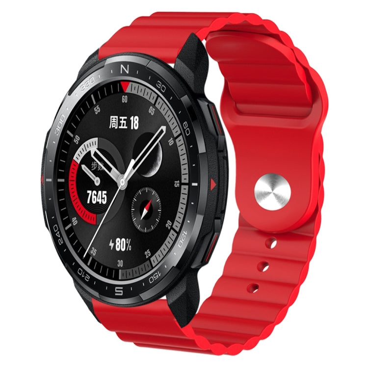 For Honor Watch GS Pro 22mm Corrugated Silicone Watch Band