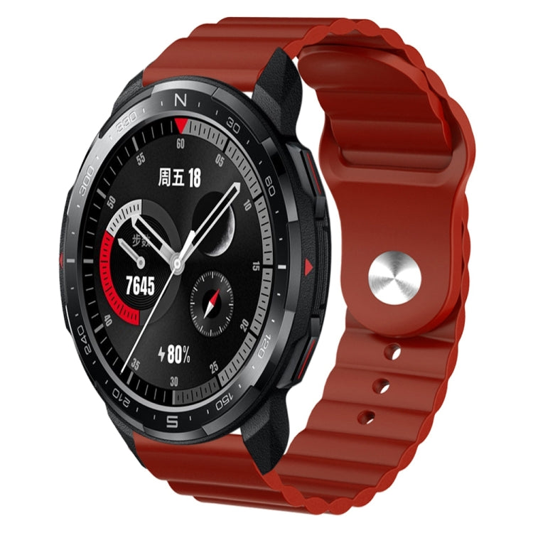 For Honor Watch GS Pro 22mm Corrugated Silicone Watch Band