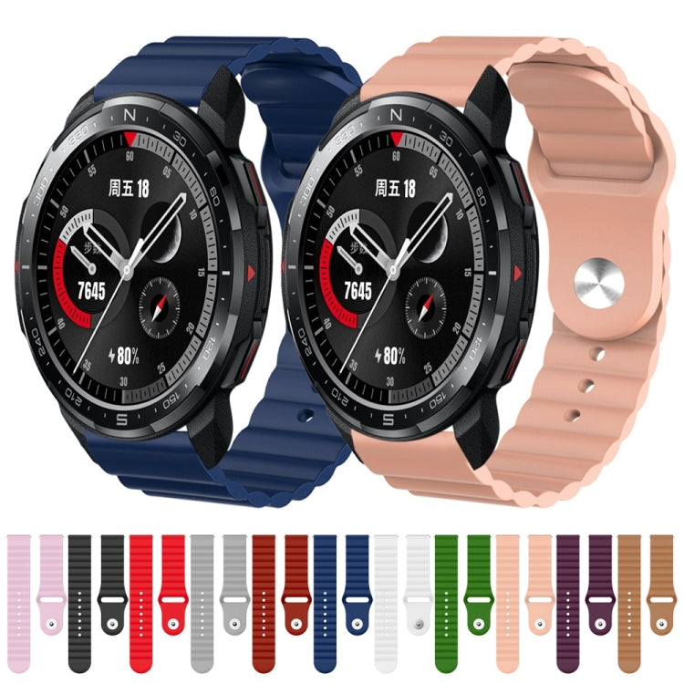 For Honor Watch GS Pro 22mm Corrugated Silicone Watch Band