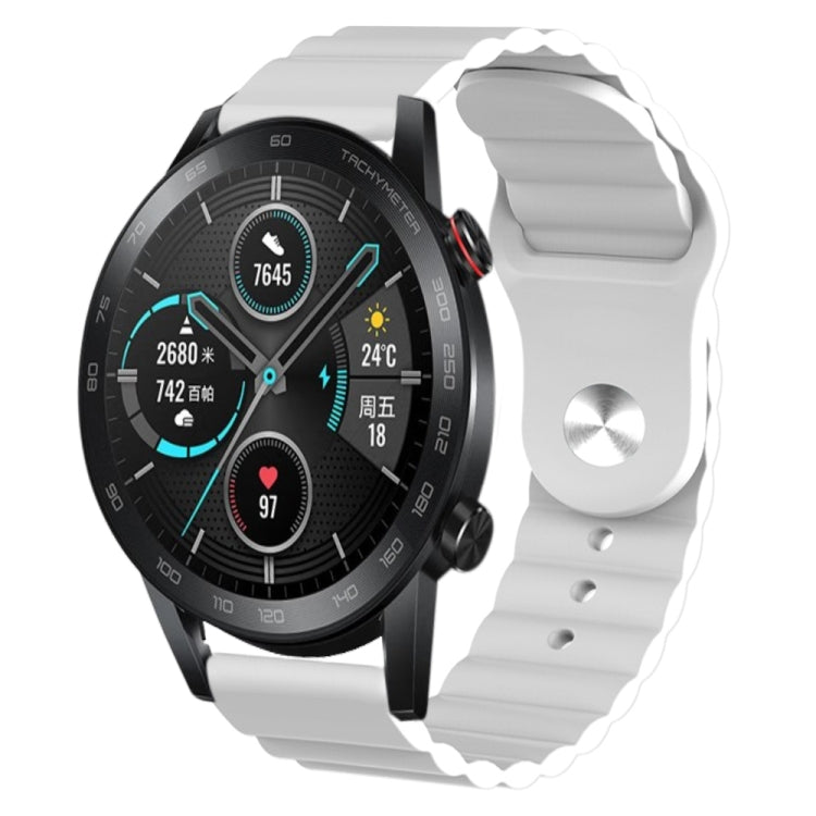 For Honor MagicWatch 2 46mm 22mm Corrugated Silicone Watch Band