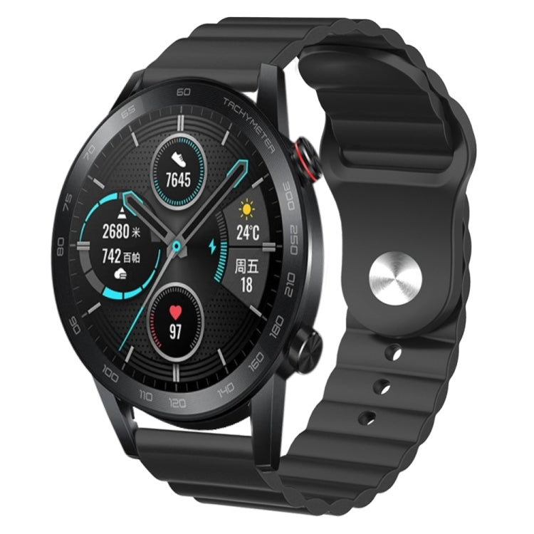For Honor MagicWatch 2 46mm 22mm Corrugated Silicone Watch Band