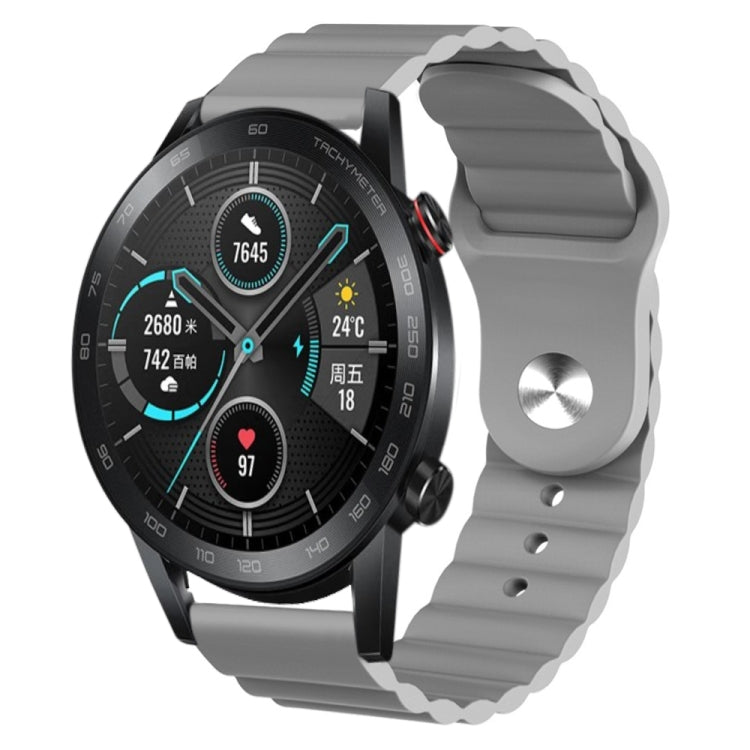 For Honor MagicWatch 2 46mm 22mm Corrugated Silicone Watch Band
