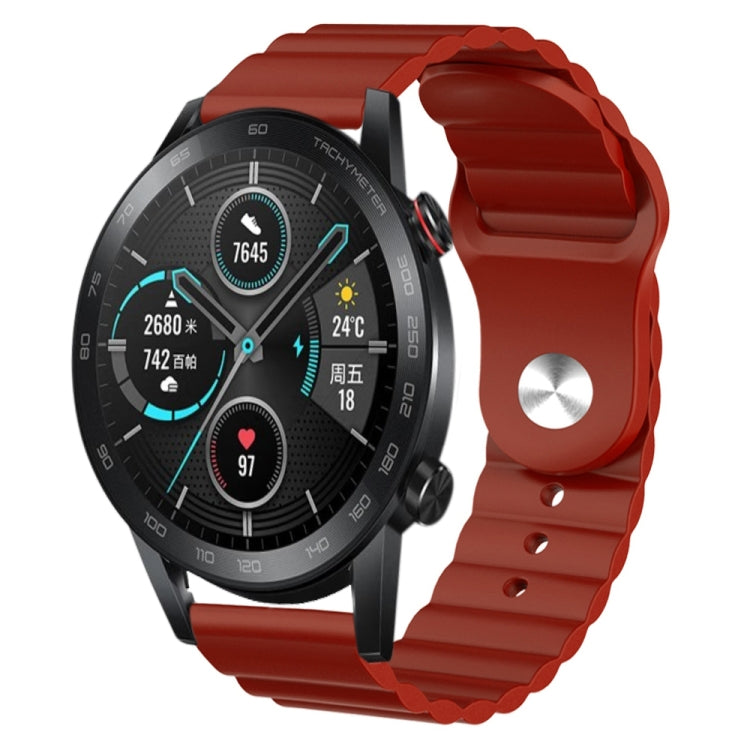 For Honor MagicWatch 2 46mm 22mm Corrugated Silicone Watch Band