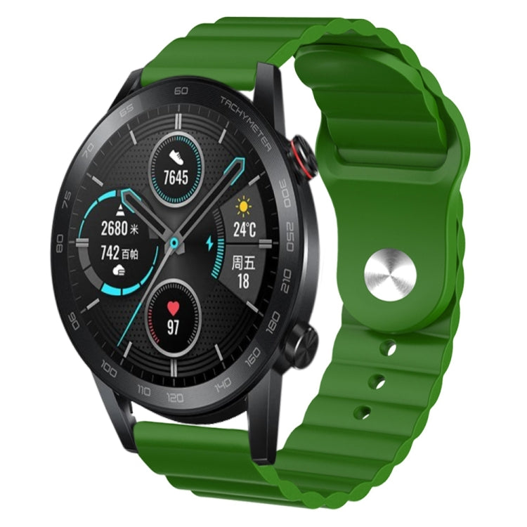For Honor MagicWatch 2 46mm 22mm Corrugated Silicone Watch Band