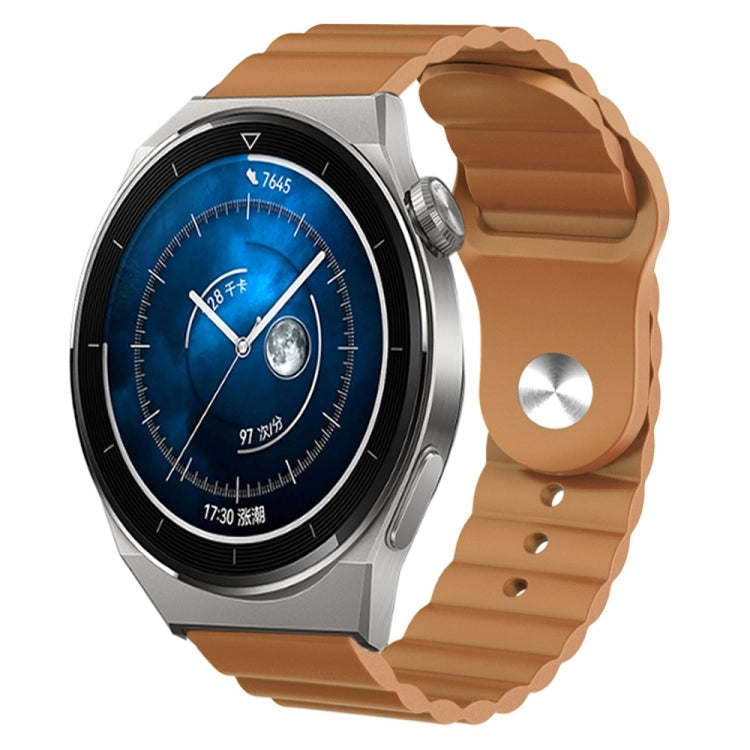 For Huawei Watch GT3 Pro 43mm 20mm Corrugated Silicone Watch Band