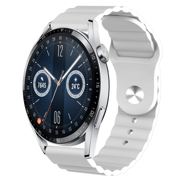 For Huawei Watch GT3 42mm 20mm Corrugated Silicone Watch Band