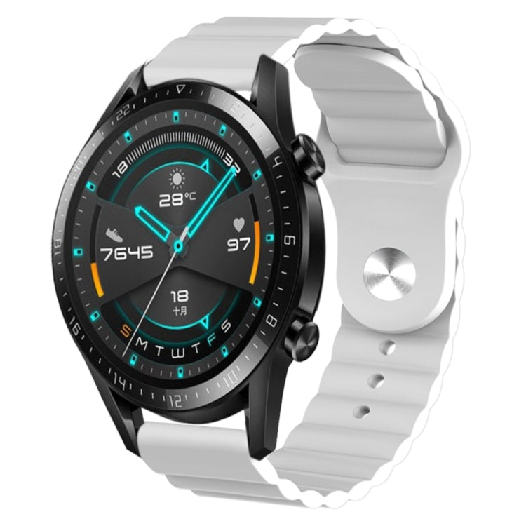 For Huawei Watch GT2 42mm 20mm Corrugated Silicone Watch Band