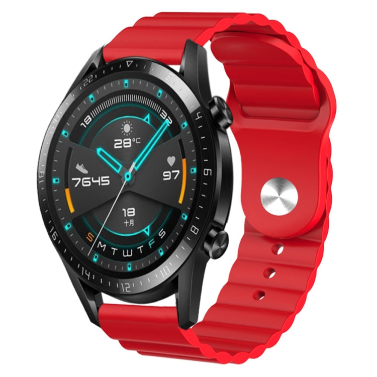 For Huawei Watch GT2 42mm 20mm Corrugated Silicone Watch Band