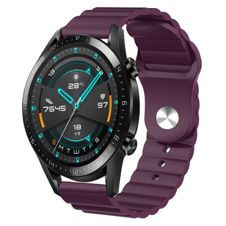 For Huawei Watch GT2 42mm 20mm Corrugated Silicone Watch Band