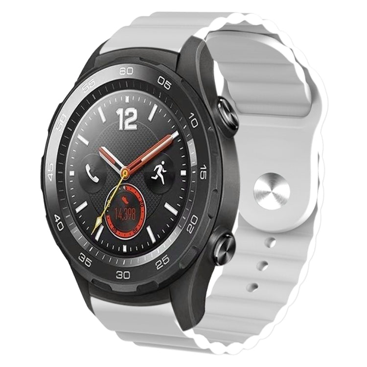 For Huawei Watch 2 20mm Corrugated Silicone Watch Band