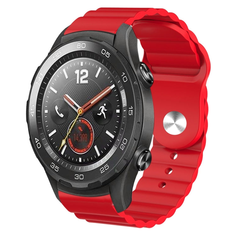 For Huawei Watch 2 20mm Corrugated Silicone Watch Band