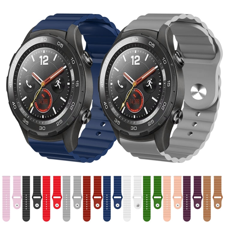 For Huawei Watch 2 20mm Corrugated Silicone Watch Band