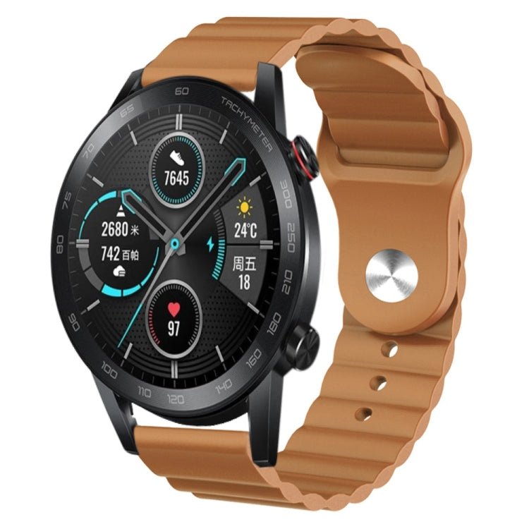 For Honor MagicWatch2 42mm 20mm Corrugated Silicone Watch Band