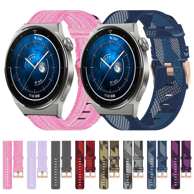 For Huawei Watch GT3 Pro 46mm 22mm Nylon Woven Watch Band