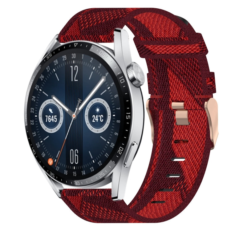 For Huawei Watch GT3 46mm 22mm Nylon Woven Watch Band