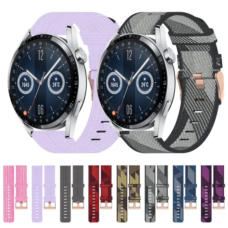 For Huawei Watch GT3 46mm 22mm Nylon Woven Watch Band
