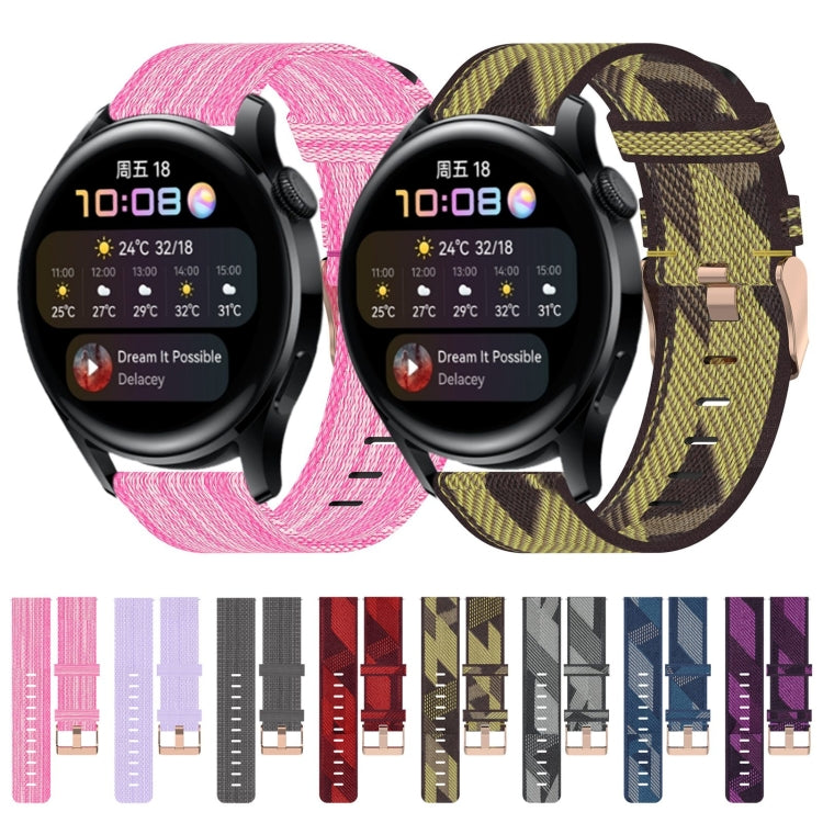 For Huawei Watch 3 22mm Nylon Woven Watch Band