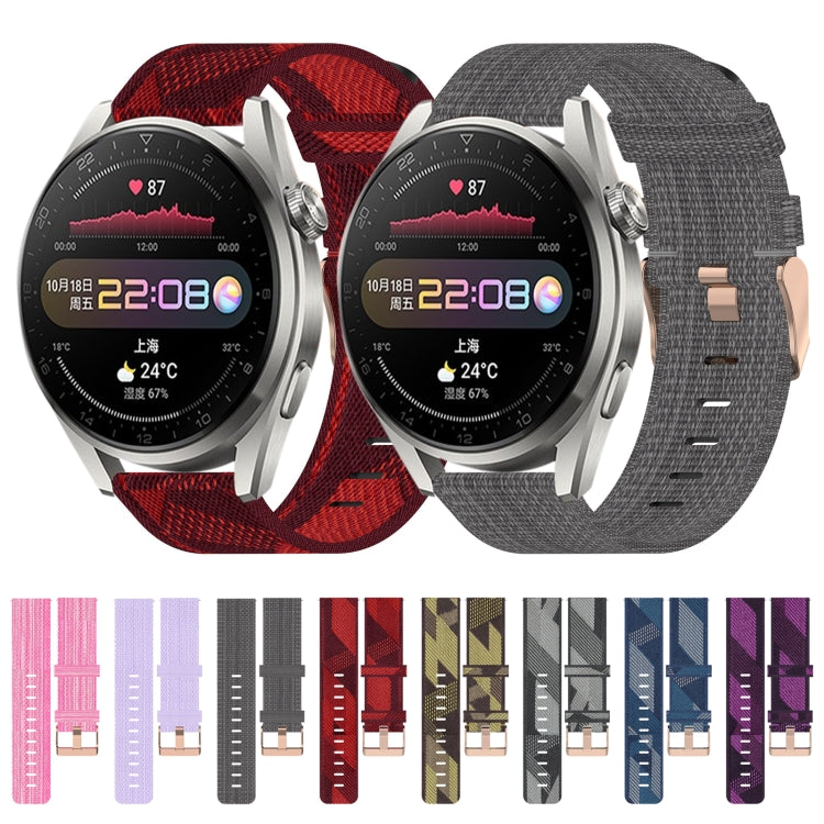 For Huawei Watch 3 Pro 22mm Nylon Woven Watch Band