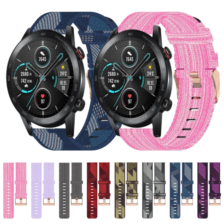 For Honor MagicWatch 2 46mm 22mm Nylon Woven Watch Band