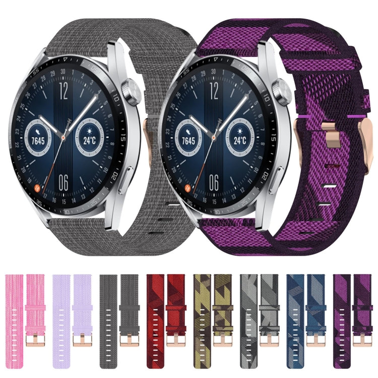 For Huawei Watch GT3 42mm 20mm Nylon Woven Watch Band