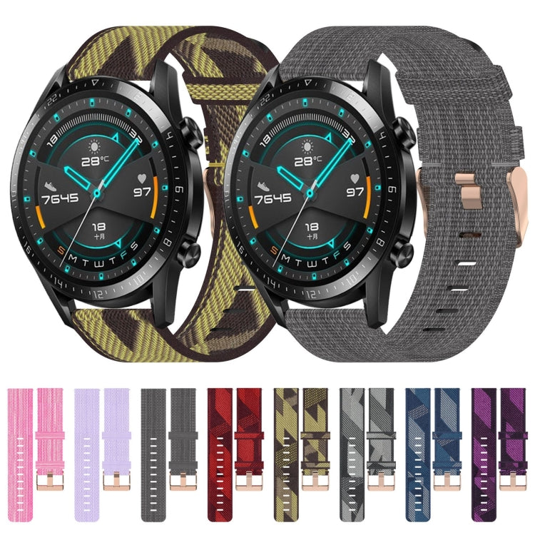 For Huawei Watch GT2 42mm 20mm Nylon Woven Watch Band