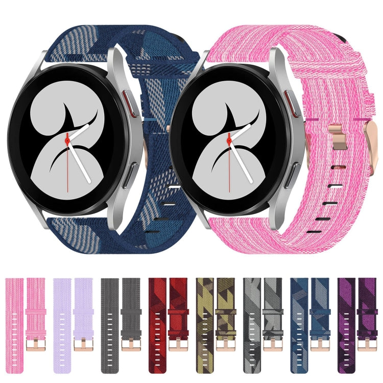 For Samsung Galaxy Watch 4 40mm 20mm Nylon Woven Watch Band