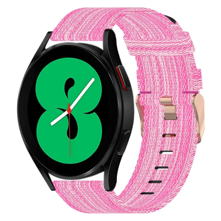 For Samsung Galaxy Watch 4 44mm 20mm Nylon Woven Watch Band