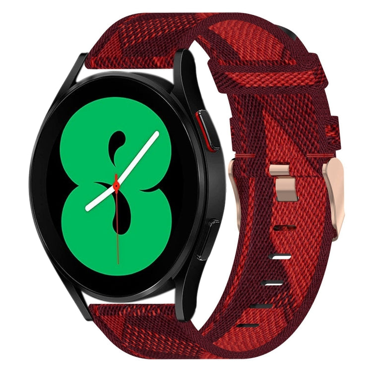 For Samsung Galaxy Watch 4 44mm 20mm Nylon Woven Watch Band