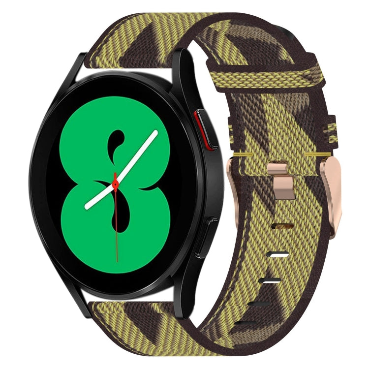 For Samsung Galaxy Watch 4 44mm 20mm Nylon Woven Watch Band