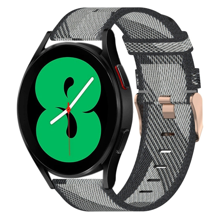 For Samsung Galaxy Watch 4 44mm 20mm Nylon Woven Watch Band