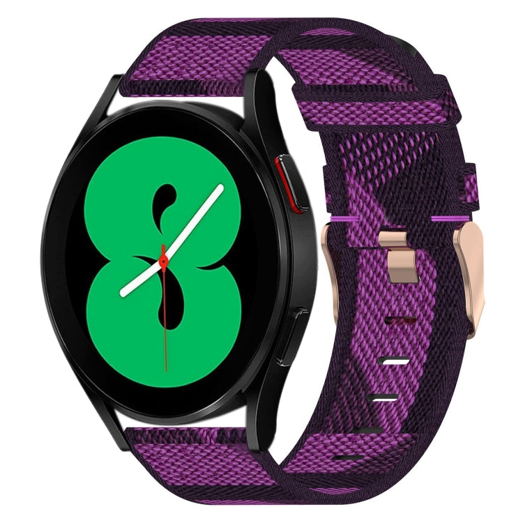 For Samsung Galaxy Watch 4 44mm 20mm Nylon Woven Watch Band