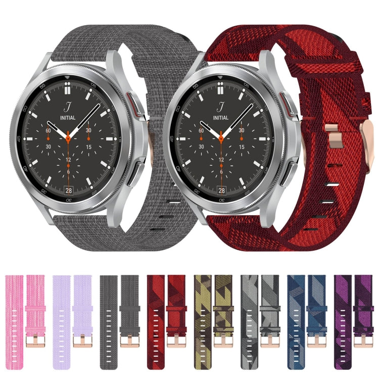 For Samsung  Galaxy Watch 4 Classic 46mm 20mm Nylon Woven Watch Band