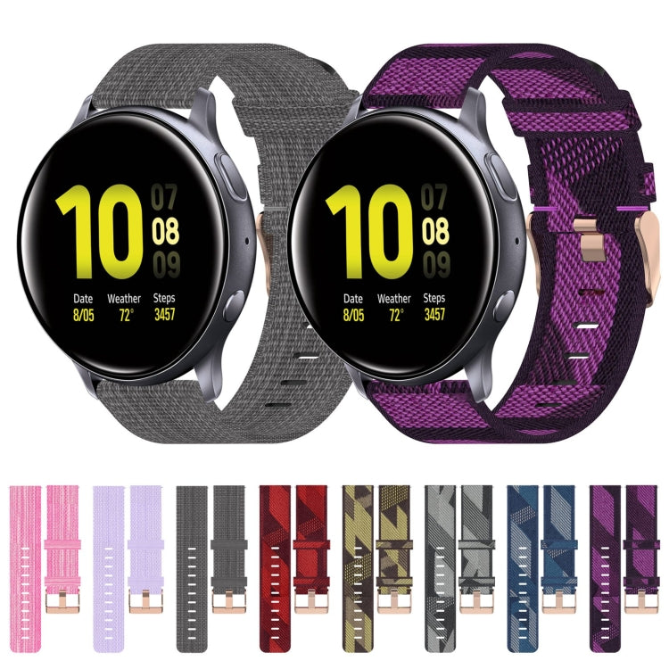 For Samsung Galaxy Watch Active 2 40mm 20mm Nylon Woven Watch Band