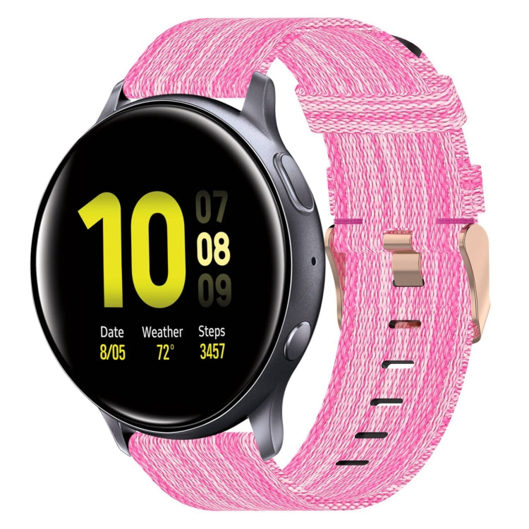 For Samsung Galaxy Watch Active 2 44mm 20mm Nylon Woven Watch Band