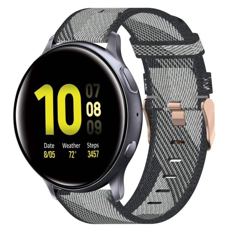 For Samsung Galaxy Watch Active 2 44mm 20mm Nylon Woven Watch Band