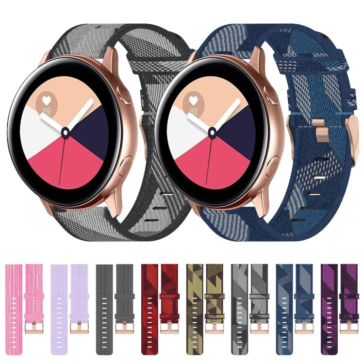 For Samsung Galaxy Watch Active 40mm 20mm Nylon Woven Watch Band