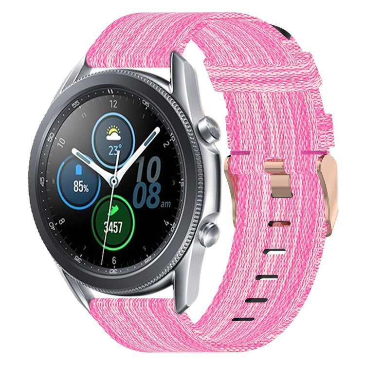 For Samsung Galaxy Watch3 45mm 22mm Nylon Woven Watch Band