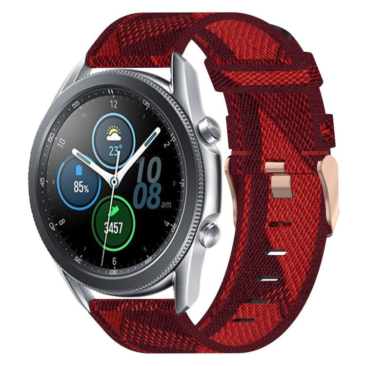 For Samsung Galaxy Watch3 45mm 22mm Nylon Woven Watch Band