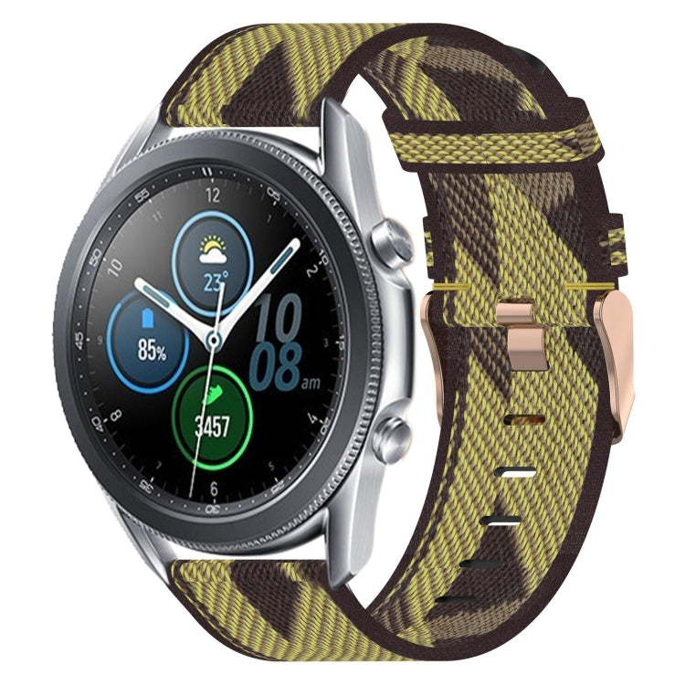 For Samsung Galaxy Watch3 45mm 22mm Nylon Woven Watch Band