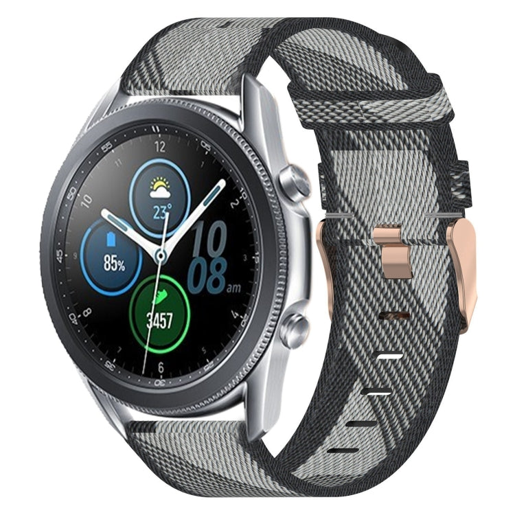 For Samsung Galaxy Watch3 45mm 22mm Nylon Woven Watch Band